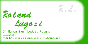 roland lugosi business card